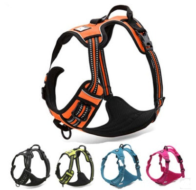 TrueFit Reflective Harness Overview: Two safety belt connection points: the aluminum alloy D-ring on the back of the safety belt and the stainless steel O-ring on the front of the safety belt. Ergonomic design: easy to open and easy to close. Reduce the r