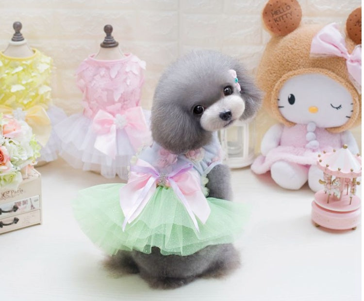 PawTutu™ – Summer Princess Dress for Small Dogs Let your furry fashionista shine in the PawTutu™ Princess Dog Dress – the perfect spring and summer outfit for small dogs who love attention and elegance. Adorable Design: Features a soft mesh tutu skirt and