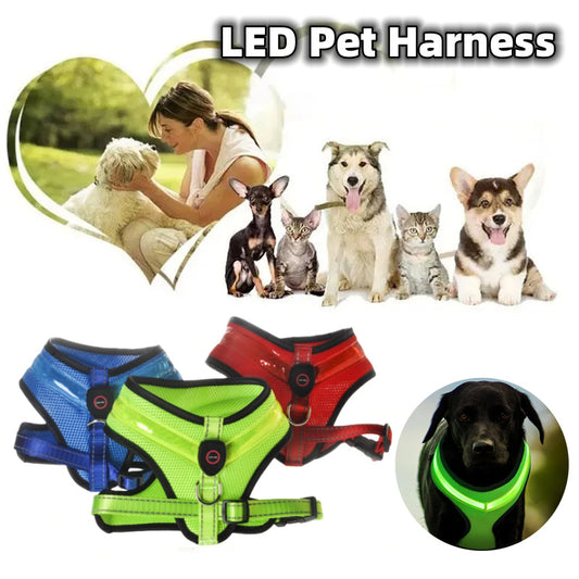 GlowGuard LED Harness Overview: 1. Charging, USB data cable can be directly charged, lasting, long standby. Don't worry about the battery without electricity, frequent buying batteries. 2. There are many styles, multiple colors for you to choose, fashion