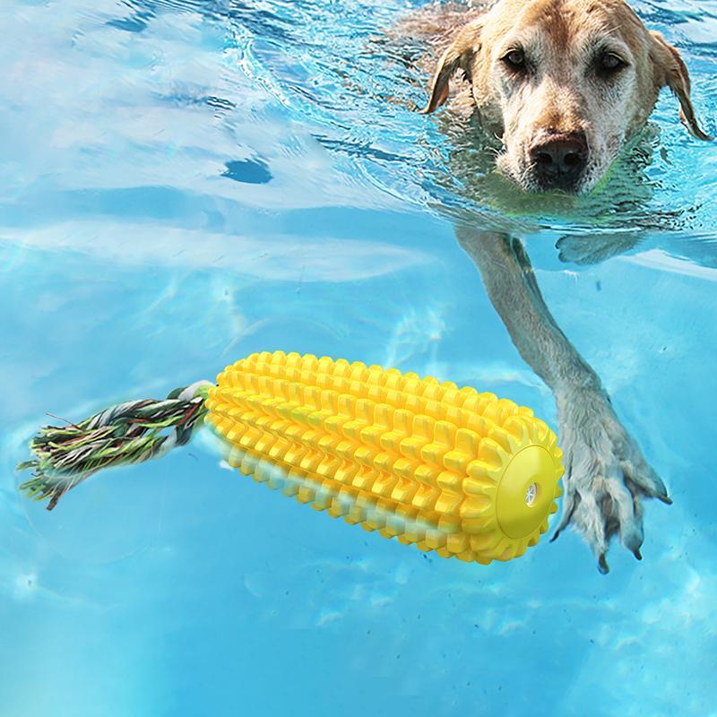 Durable Corn Rope Toy – Fun & Squeaky Dog Chew Product DescriptionUnique Design: The newly designed corn zigzag-shapedmolars can be brushed to pet dog's calculus bothhorizontally and vertically. Almost Indestructible: The indestructible dog chew toysTeste