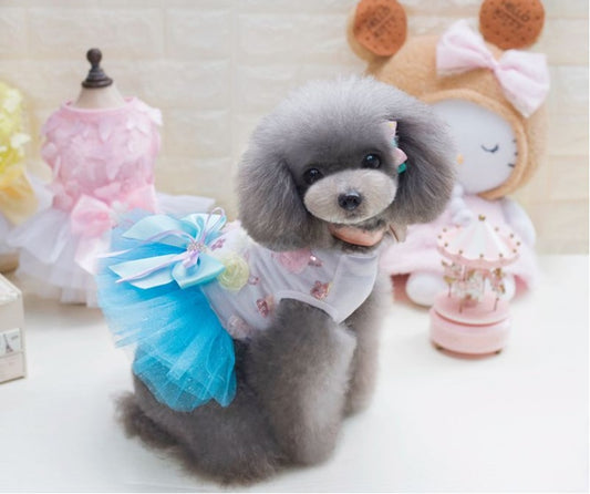PawTutu™ – Summer Princess Dress for Small Dogs Let your furry fashionista shine in the PawTutu™ Princess Dog Dress – the perfect spring and summer outfit for small dogs who love attention and elegance. Adorable Design: Features a soft mesh tutu skirt and