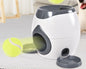 PlaySnack Overview: 1. This is a good helper to train your dogs. --Training your dog to put the ball into the machine --Wait for the ball roll out along the track (Please note the ball does not fly out by being launched) 2. The snack will also roll out al