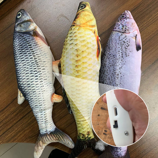 Simulated Flopping Fish – Fun Electric Toy for Cats (Catnip-Free) Overview: 1. With high quality material, this ornament is durable and not easy to damage. 2. This toy does not contain toxic and harmful things and materials, and it is healthy and safe for