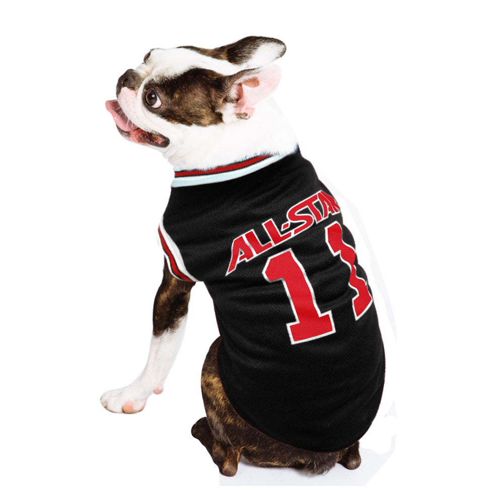 World Cup Dog Vest – Lightweight Summer Pet Jersey Material: Cotton Product Category: T-shirt style: Casual Applicable gender: general Color: black, red Size: S, M, L, XL, XXL 1. Asian sizes are 1 to 2 sizes smaller than European and American people. Choo