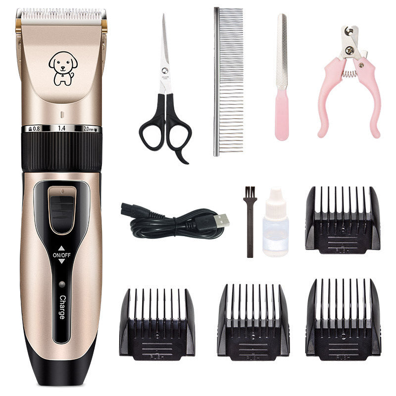 ProTrim™ – Professional Pet Hair Clipper for Dogs & Cats Overview: 1. The blade is sharp and not jammed, durable and non-heating 2. Long-lasting battery life and more durable 3. Ceramic cutter head, strong and low shock without catching hair, rechargeable