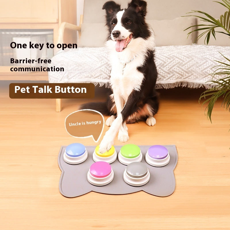TalkPaws™ – Dog Communication Button with Voice Product information: Color: Recording model [macaron purple], recording model [macaron Gray], recording model [macaron pink], recording model [macaron yellow], recording model [macaron Green]], recording Mod