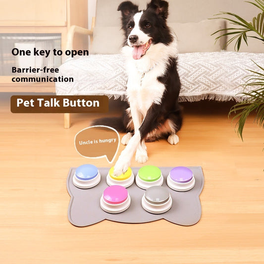 TalkPaws™ – Dog Communication Button with Voice Product information: Color: Recording model [macaron purple], recording model [macaron Gray], recording model [macaron pink], recording model [macaron yellow], recording model [macaron Green]], recording Mod