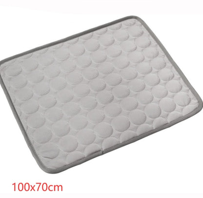 Cooling Ice Silk Pet Bed – Summer Nest for Dogs & Cats Overview: 1. Cool, comfortable, durable and pet-friendly 2. Provide instant cooling effect 3. Suitable for pets of all sizes 4. Use this simple and effective pet cooling pad to help your pet withstand