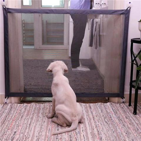 PawBlock Safety Fence Magic Pet Safety Gate – Portable Mesh Barrier for Doors, Stairs & More Keep Your Pet Safe Without Sacrificing Style or Space Overview Create a safe, pet-friendly space instantly with this Magic Mesh Pet Safety Gate – the perfect solu