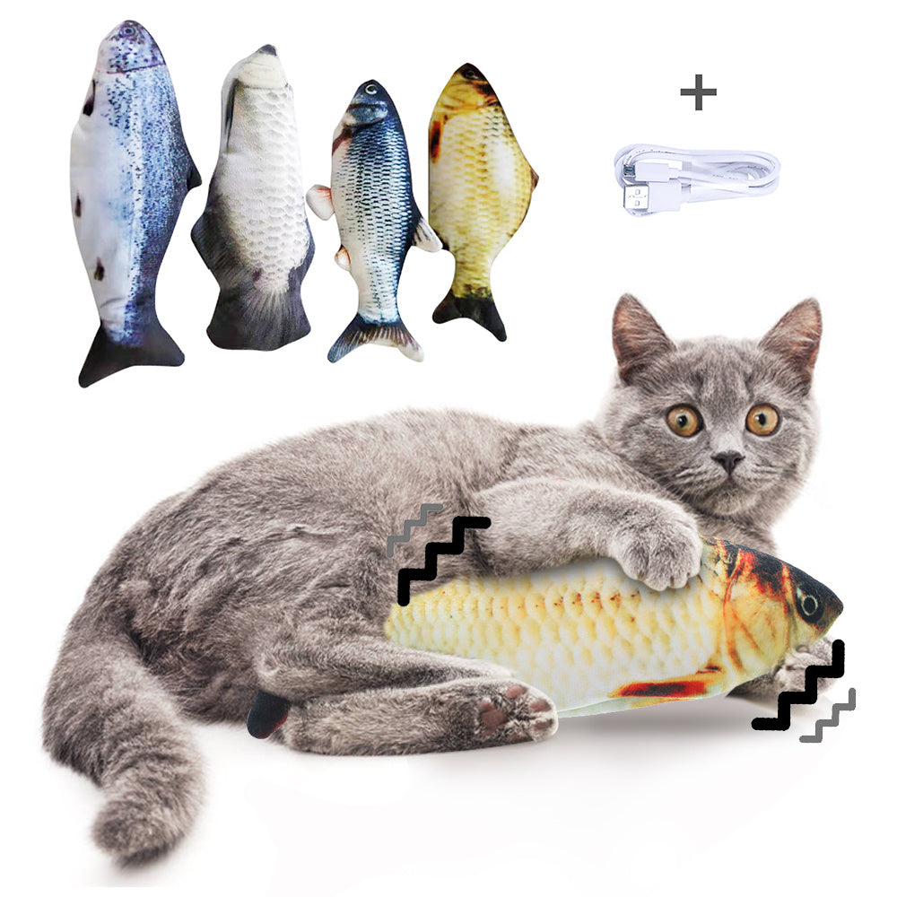 Simulated Flopping Fish – Fun Electric Toy for Cats (Catnip-Free) Overview: 1. With high quality material, this ornament is durable and not easy to damage. 2. This toy does not contain toxic and harmful things and materials, and it is healthy and safe for