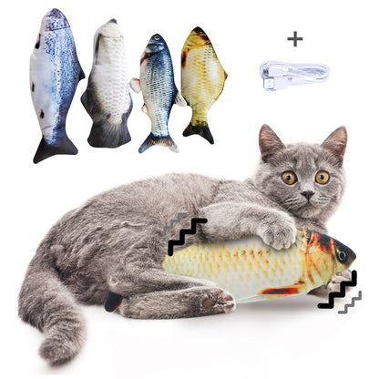 Simulated Flopping Fish – Fun Electric Toy for Cats (Catnip-Free) Overview: 1. With high quality material, this ornament is durable and not easy to damage. 2. This toy does not contain toxic and harmful things and materials, and it is healthy and safe for