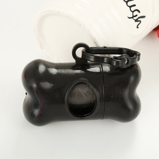 WalkClean Poop Bags Overview: 1. Compact, refillable bone puppy dispenser box with a roll of large puppy cleaning bag 2. A convenient way to make pet waste disposal easy 3. Equipped with loop hook, easy to carry 4. Very suitable for camping and travel 5.