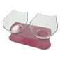 FurSpine Cat Feeder Product information: Shape:Round Material: Plastic Complete automatic feeding: Yes Product No.: Cat head transparent double bowl Color: Transparent cat head bowl Easy to clean transparent bowl: For dogs and cats Transparent bowl of cat