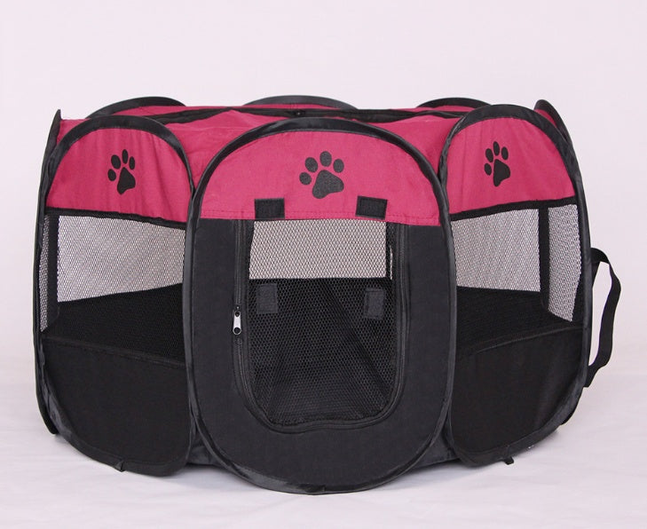 QuickPaw Pet Enclosure Specifications: Highly recommended Material: 600D oxford Cloth+ Mesh Highlights: Great for outdoor dogs Waterproof Breathable anti-mosquito Scratch resistance Detachable skylight Note: 1、About 2CM error is allowed due to manual meas