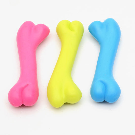 ToughChew Rubber Dog Bone – Indestructible Fun Toy Overview： TPR pet toys, rubber bite resistant toys, dog bone type high-quality molars, foreign trade wholesale environmental protection toys Specification： Material: TPR Weight: 20g Product category: chew