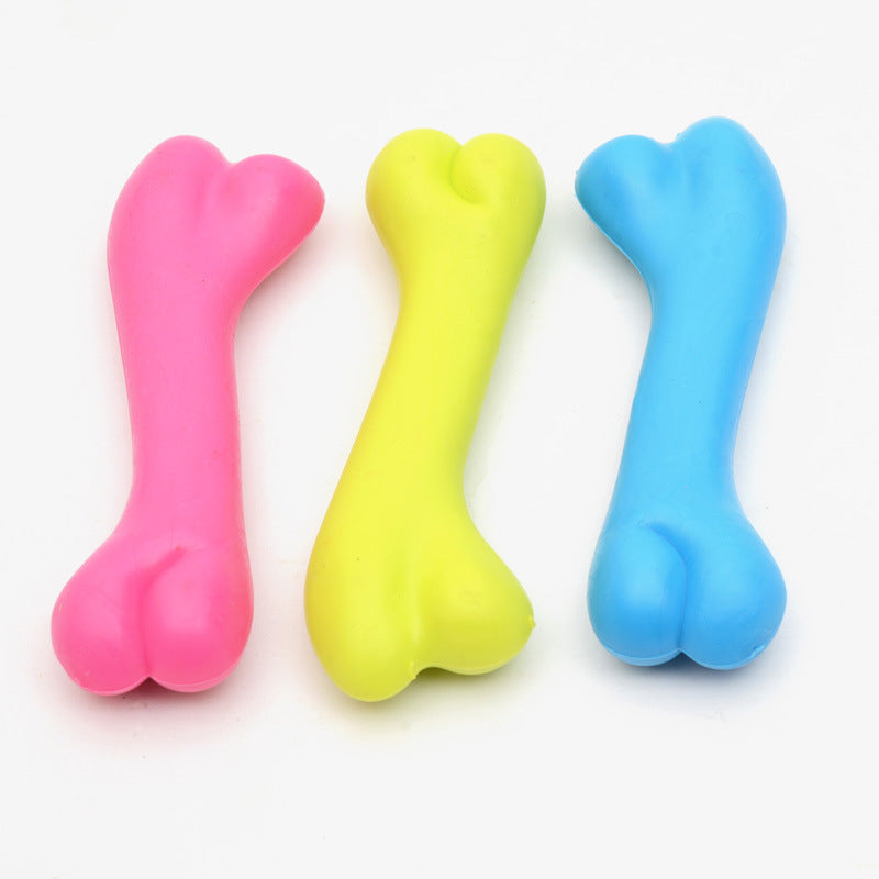 ToughChew Rubber Dog Bone – Indestructible Fun Toy Overview： TPR pet toys, rubber bite resistant toys, dog bone type high-quality molars, foreign trade wholesale environmental protection toys Specification： Material: TPR Weight: 20g Product category: chew