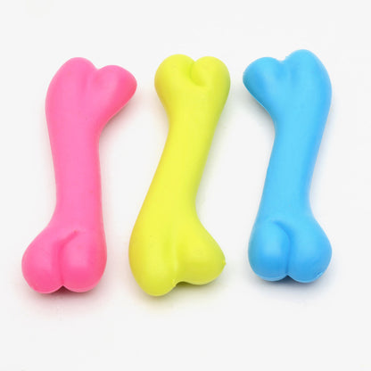 ToughChew Rubber Dog Bone – Indestructible Fun Toy Overview： TPR pet toys, rubber bite resistant toys, dog bone type high-quality molars, foreign trade wholesale environmental protection toys Specification： Material: TPR Weight: 20g Product category: chew