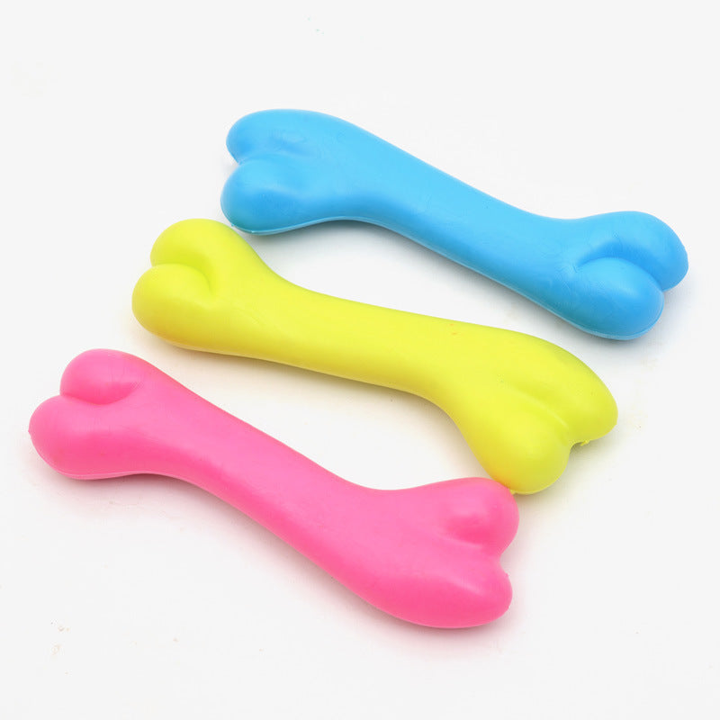 ToughChew Rubber Dog Bone – Indestructible Fun Toy Overview： TPR pet toys, rubber bite resistant toys, dog bone type high-quality molars, foreign trade wholesale environmental protection toys Specification： Material: TPR Weight: 20g Product category: chew