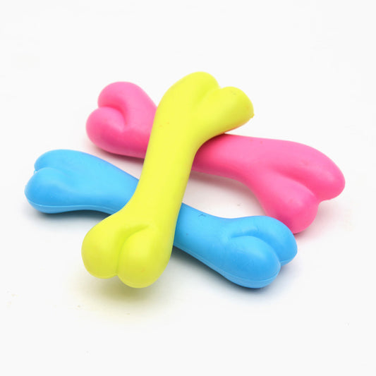 ToughChew Rubber Dog Bone – Indestructible Fun Toy Overview： TPR pet toys, rubber bite resistant toys, dog bone type high-quality molars, foreign trade wholesale environmental protection toys Specification： Material: TPR Weight: 20g Product category: chew