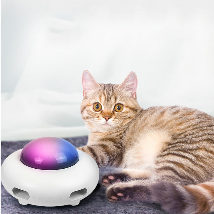 UFOPlay Overview: 100% brand new and high quality 1. Vibration activation 2. In smart mode, the cat's paw vibration triggers the operation, entertaining the boring time, and releasing the cat's vitality Product information: Name: UFO electric cat funny ca