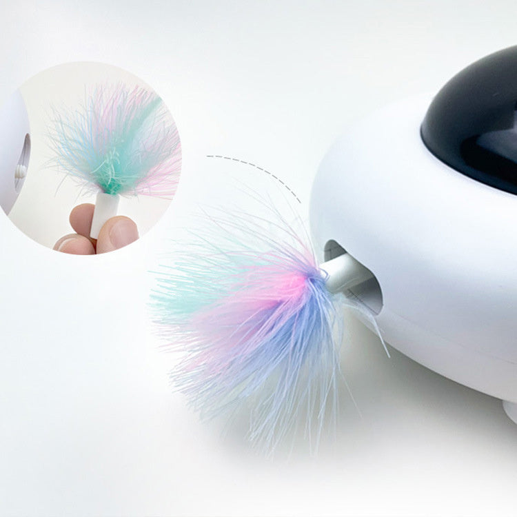 UFOPlay Overview: 100% brand new and high quality 1. Vibration activation 2. In smart mode, the cat's paw vibration triggers the operation, entertaining the boring time, and releasing the cat's vitality Product information: Name: UFO electric cat funny ca