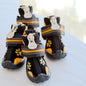 Suede Cotton Dog Shoes – Printed Boots for Medium & Large Dogs Product Information： Material: Suede Color: red, orange, green Function: Waterproof, non-slip, warm, wear-resistant Size information： Serial number 1 2 3 4 5 6 7 8 Long/CM 3.5 4 4.5 5 5.5 6.1