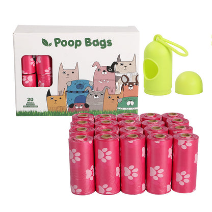 WalkClean Poop Bags Product information: Style: Continuous roll Material: HDPE+EPI Specification: 23*33cm/ 15 pieces per roll Epi degradation: fission and degradation about 2 years after being discarded in the soil Material: EPI+HDPE Thickness: 0.01mm=1 w