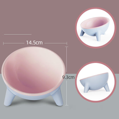 FurDine Colorful Feeder Overview: 1. Tough daily, the naughty master can't break Food grade material, safe and non-toxic, high-temperature resistance, high material hardness, not fragile compared to ordinary ceramic cat bowls 2. 15° tilt design, it’s not