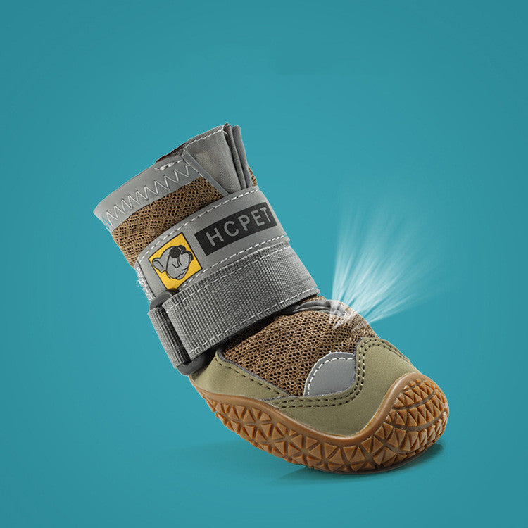 BreezePaws™ Summer Dog Shoes Product Information ： Material rubber Color gray black, brown, orange, cyan, red, customized Size 1#,2#,3#,4#,5#,6#,7#,8# Have licensable own brand Function Breathable, non-slip, wear-resistant style: Casual Packing list: A Pa