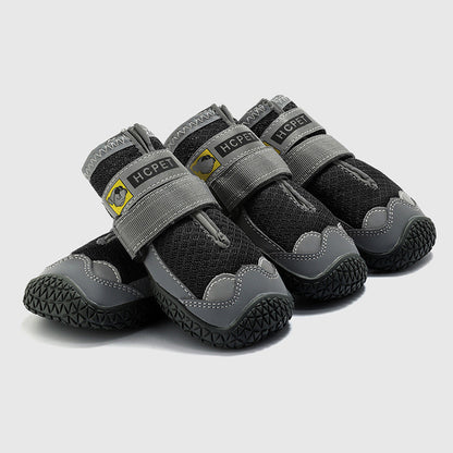 BreezePaws™ Summer Dog Shoes Product Information ： Material rubber Color gray black, brown, orange, cyan, red, customized Size 1#,2#,3#,4#,5#,6#,7#,8# Have licensable own brand Function Breathable, non-slip, wear-resistant style: Casual Packing list: A Pa