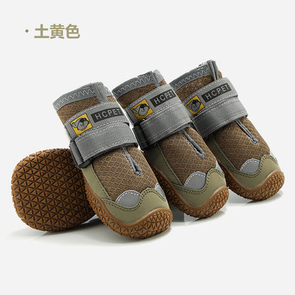 BreezePaws™ Summer Dog Shoes Product Information ： Material rubber Color gray black, brown, orange, cyan, red, customized Size 1#,2#,3#,4#,5#,6#,7#,8# Have licensable own brand Function Breathable, non-slip, wear-resistant style: Casual Packing list: A Pa