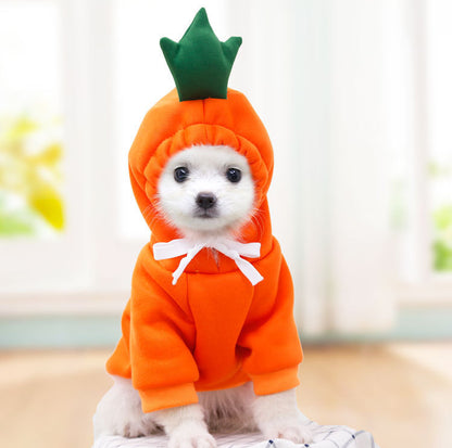Winter Fleece Pet Hoodie – Adorable Fruit Design for Small Breeds Overview: 1. The material is soft and comfortable, enough to keep warm so that your pet looks more attractive and stylish! 2. Fruit design to make your puppy more cute, which will help redu