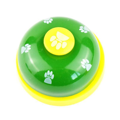 Pet Bell Trainer Describe: 100% brand new and high quality Bright colors, attract the attention of cats and dogs, sturdy and bite resistant, mechanically perfect, no battery required. Ring the bell to eat, ring the bell to urinate, develop intelligence, i
