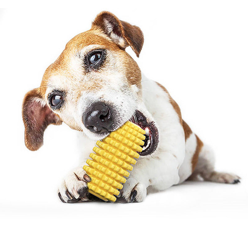 CornChew Molar Stick – Tough & Tasty Dog Toy Product information: Material: plastic Weight: 120g Dimensions: 111x56mm Specifications: Corn molar stick Type: Dog toy Corn simulation model dog toothbrush, newly designed pet molar channel, can have a better
