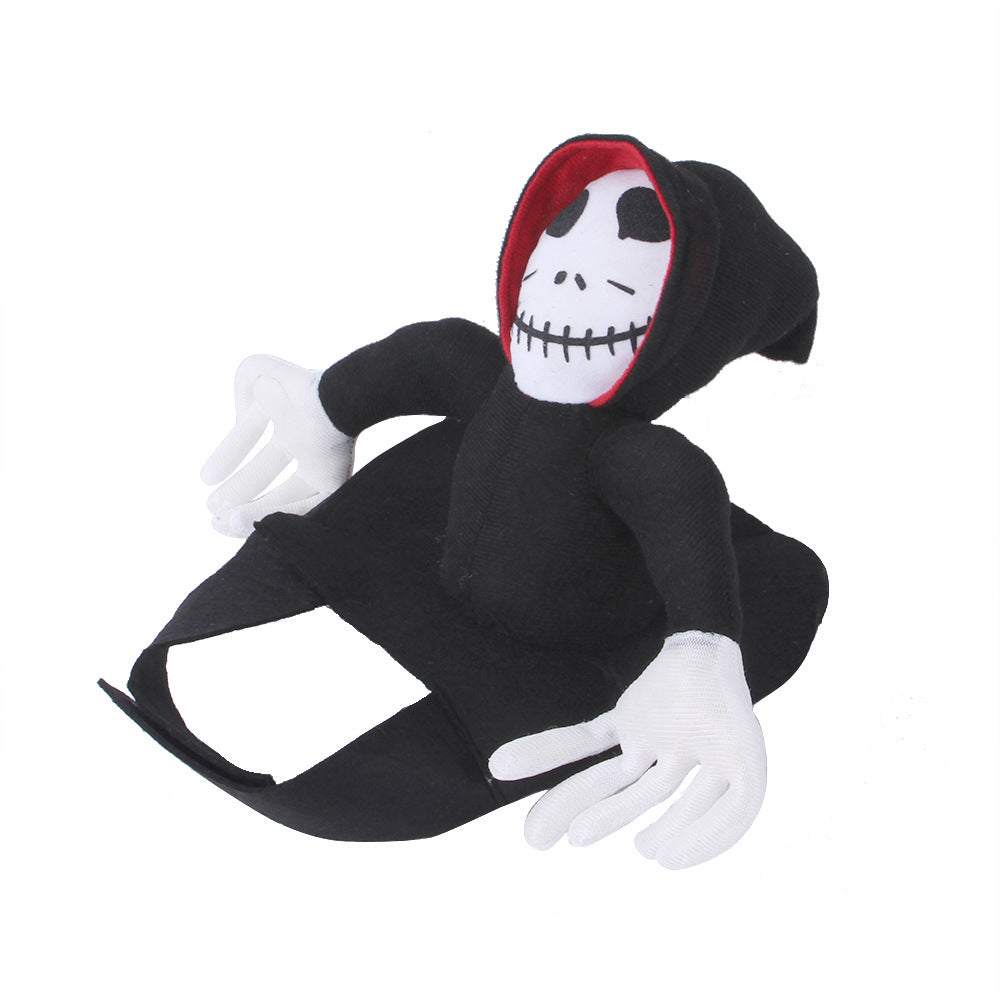 SpookyPaws™ Halloween Vest Overview: Unique and vivid design: The super realistic Horror mask is an excellent Halloween cosplay accessory. When pets wear this costume, they become cool and look scary, but also fun. Let your pet join the party and be the s