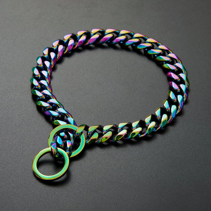 SteelShine™ Dog Chain – Tough & Stylish Overview: Color: 15mm, 19mm Material: Titanium steel Applicable object: Dog Suitable for the season: All seasons Specification: 12 inches (recommended dog neck 8 inches), 14 inches (recommended dog neck 10 inches),