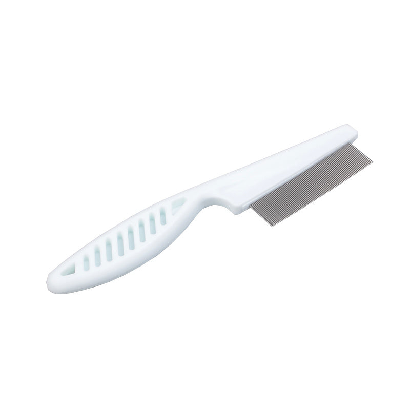 FleaFine™ Pet Comb Product Name: With handle in addition to flea comb Product color: white Product specifications: small (full length 14CM width 3CM) needle row (long 5CM needle length 1CM) Large (full length 18CM wide 4.5CM) needle row (length 6.5CM need