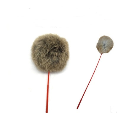 Handmade Wooden Cat Teaser – Fun Stick & Mouse Toy Product name: Solid wood funny cat stick toy Product material: solid wood hemp feather rope bell Feathers & Teasers