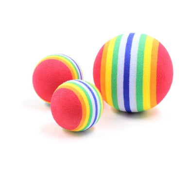 Play Bubble Specification: Model: Cat Dog Play Toy Ball Material: EVA Foam Size: 4.2 cm , 6.3cm Suit for : 3.5cm and 4.2cm for Cat , 6.3cm for Dog Package Included: 2X Pet Toy Balls Feature: 1, Made with non-toxic high quality EVA material, 100% safe for