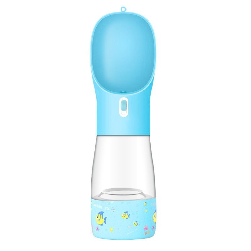 PawTrio Travel Cup Product Information: Material: Plastic Color: blue, pink, green, grey Size: 25.5x7x7cm Weight: 180g Capacity: 458ml Features: Plastic material for human use, high-temperature resistance, no deformation when filled with hot water Large o