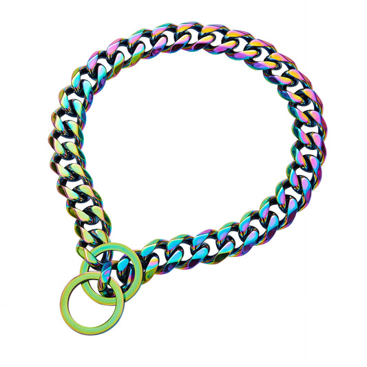 SteelShine™ Dog Chain – Tough & Stylish Overview: Color: 15mm, 19mm Material: Titanium steel Applicable object: Dog Suitable for the season: All seasons Specification: 12 inches (recommended dog neck 8 inches), 14 inches (recommended dog neck 10 inches),