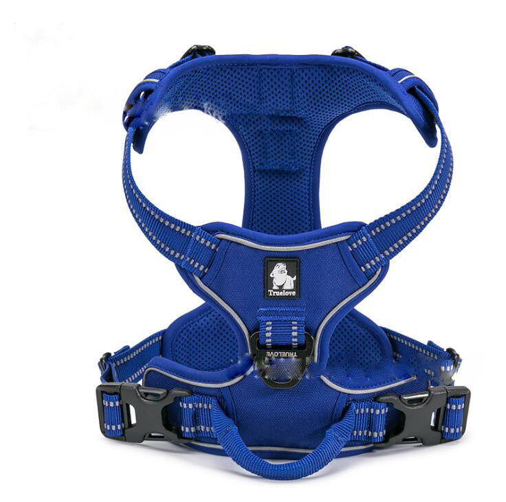 TrueFit Reflective Harness Overview: Two safety belt connection points: the aluminum alloy D-ring on the back of the safety belt and the stainless steel O-ring on the front of the safety belt. Ergonomic design: easy to open and easy to close. Reduce the r