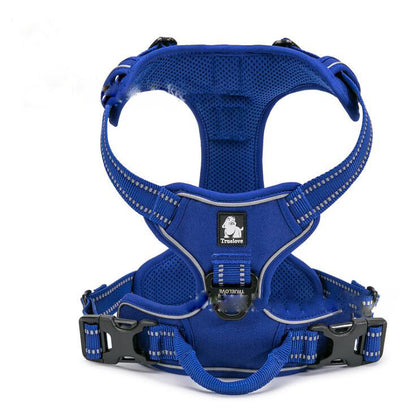 TrueFit Reflective Harness Overview: Two safety belt connection points: the aluminum alloy D-ring on the back of the safety belt and the stainless steel O-ring on the front of the safety belt. Ergonomic design: easy to open and easy to close. Reduce the r