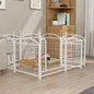 FortPaw Dog Crate 24" Foldable 8-Panel Metal Dog Playpen – Indoor & Outdoor Pet Exercise Pen (White) Create a safe, spacious, and flexible play area for your furry friend. Whether you're indoors or out, this durable and portable dog playpen provides the i