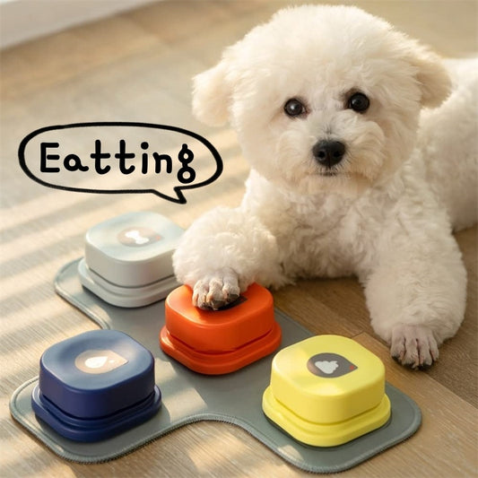 Recordable Pet Talking Buttons – 4 Colors, Fun & Easy Communication Overview: Durable Material: This dog communicator is made of high-quality ABS plastic material, which is environmentally friendly and durable, and you can use it for a long time. Easy to