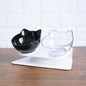 FurSpine Cat Feeder Product information: Shape:Round Material: Plastic Complete automatic feeding: Yes Product No.: Cat head transparent double bowl Color: Transparent cat head bowl Easy to clean transparent bowl: For dogs and cats Transparent bowl of cat