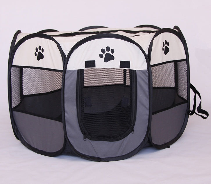QuickPaw Pet Enclosure Specifications: Highly recommended Material: 600D oxford Cloth+ Mesh Highlights: Great for outdoor dogs Waterproof Breathable anti-mosquito Scratch resistance Detachable skylight Note: 1、About 2CM error is allowed due to manual meas
