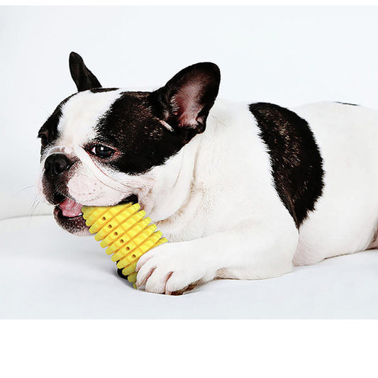 CornChew Molar Stick – Tough & Tasty Dog Toy Product information: Material: plastic Weight: 120g Dimensions: 111x56mm Specifications: Corn molar stick Type: Dog toy Corn simulation model dog toothbrush, newly designed pet molar channel, can have a better