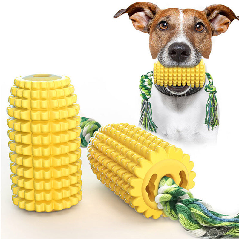 CornChew Molar Stick – Tough & Tasty Dog Toy Product information: Material: plastic Weight: 120g Dimensions: 111x56mm Specifications: Corn molar stick Type: Dog toy Corn simulation model dog toothbrush, newly designed pet molar channel, can have a better