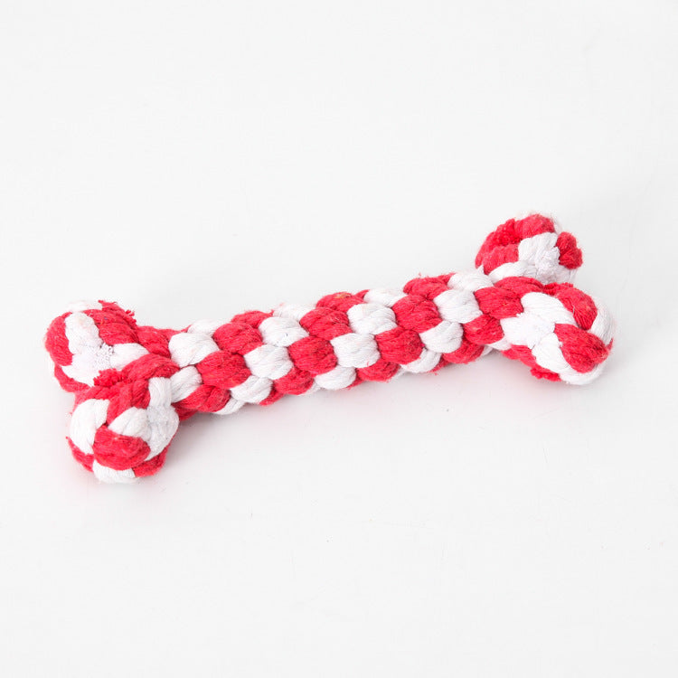 Classic Chew Bone – Safe Play Toy for Dogs Product category: knot toys Material: cotton rope Purpose: pet toy dog toy bone Function: bite resistant Size: around 15cm Dog Toys